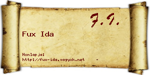 Fux Ida névjegykártya