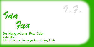 ida fux business card